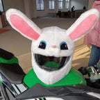 White Rabbit Motorcycle Helmet Cover