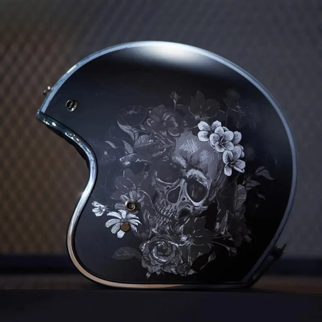Fiberglass Retro Motorcycle Helmet