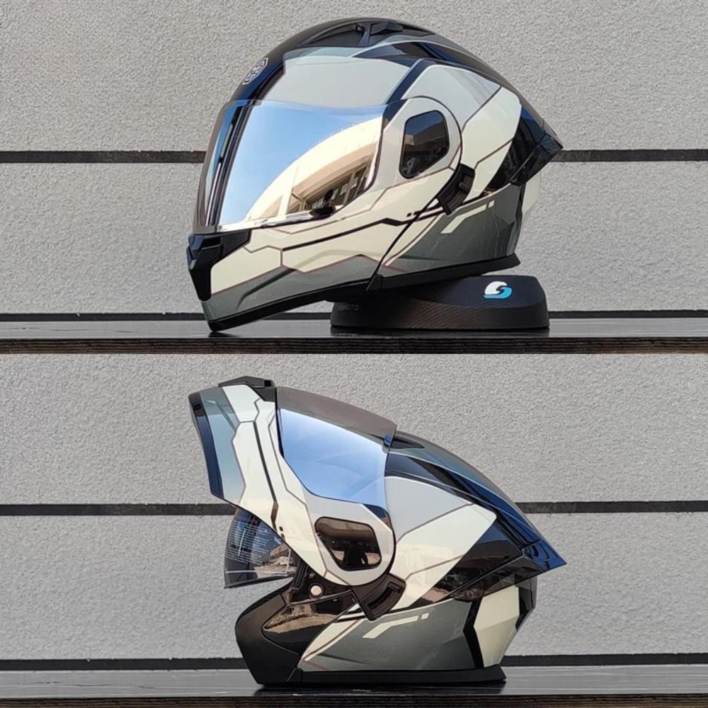 Motorcycle Full Face Modular Flip Helmet DOT Approval