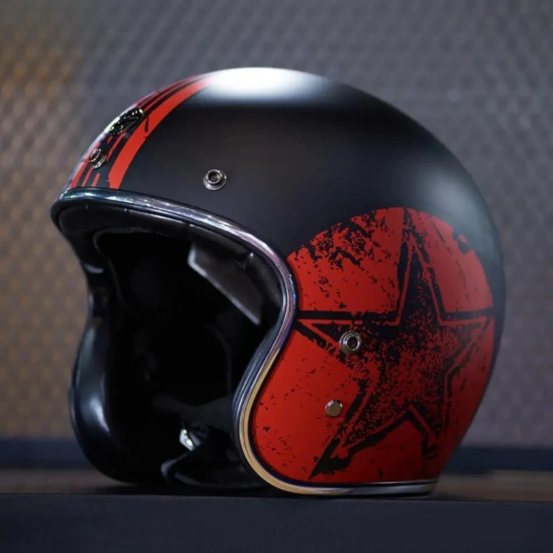 Fiberglass Retro Motorcycle Helmet