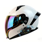 BikerForge Vista Full-Face Helmet — Dual Visor, Bluetooth Ready