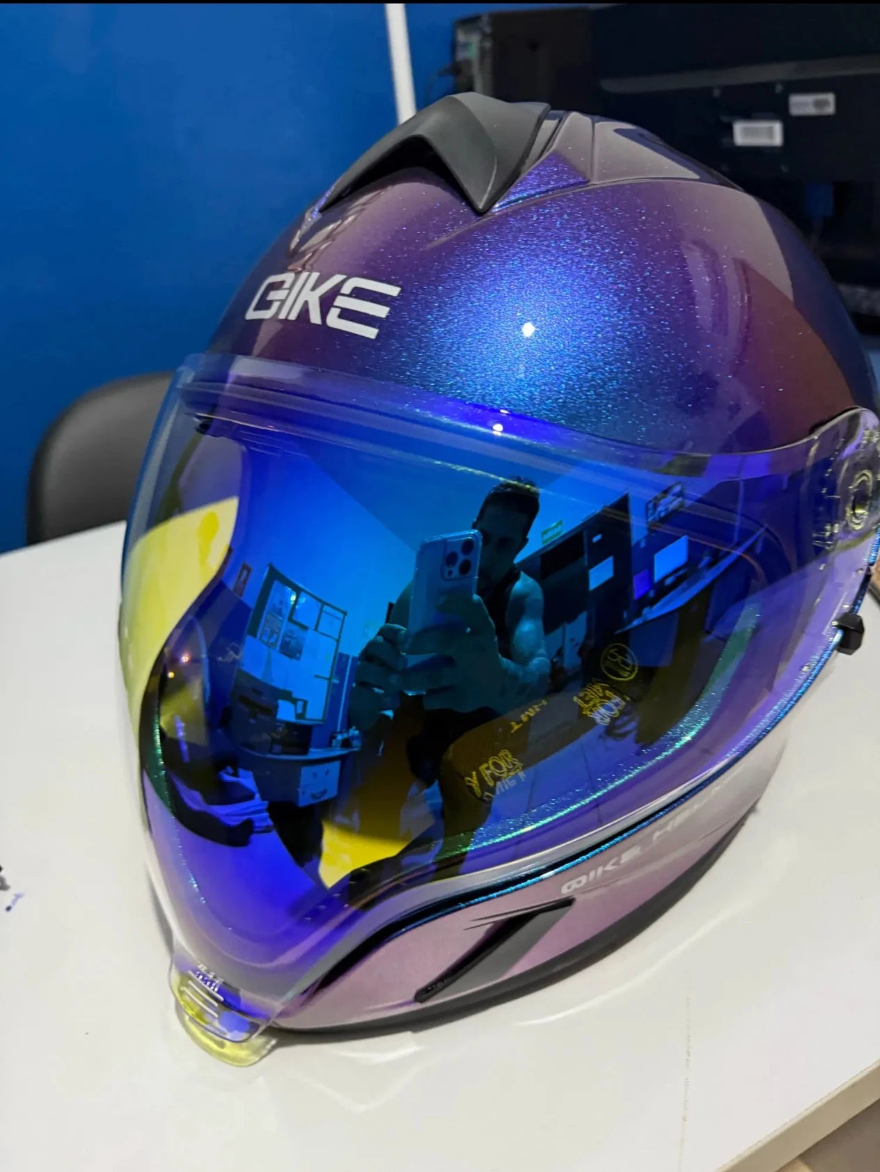 BikerForge Apex Full-Face Helmet — Two Visors Included, DOT Certified