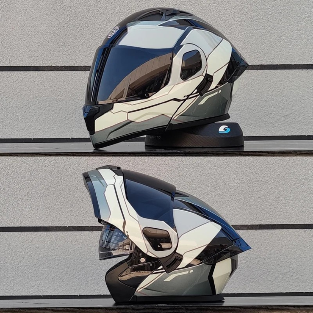Motorcycle Full Face Modular Flip Helmet DOT Approval