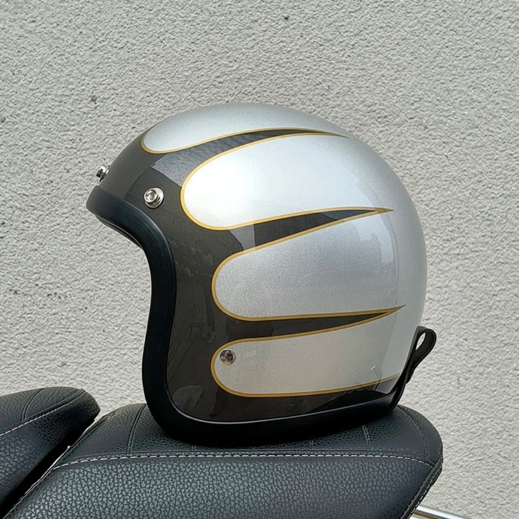 Chopper Low Profile Vintage Motorcycle Helmet - DOT & ECE Approved