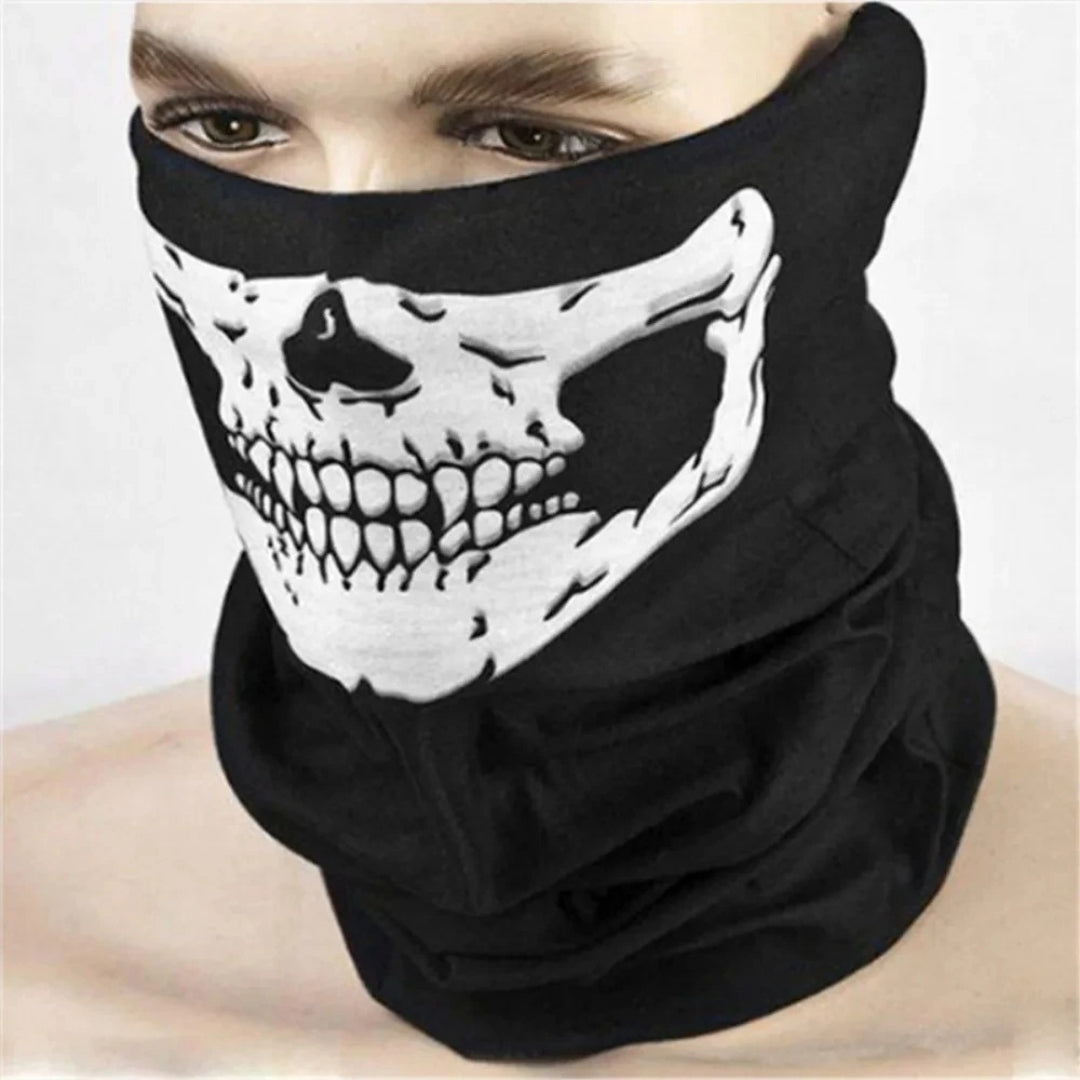 Bicycle Helmet Hood Bandana Breathable Windproof Skull