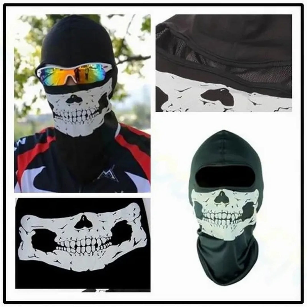 Bicycle Helmet Hood Bandana Breathable Windproof Skull