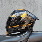ORZ- Full Face Motorcycle Helmet Personalized Tail Wing