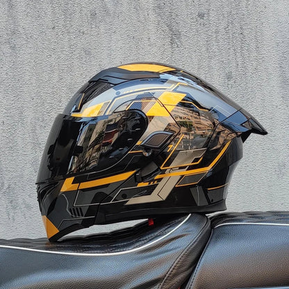 ORZ- Full Face Motorcycle Helmet Personalized Tail Wing