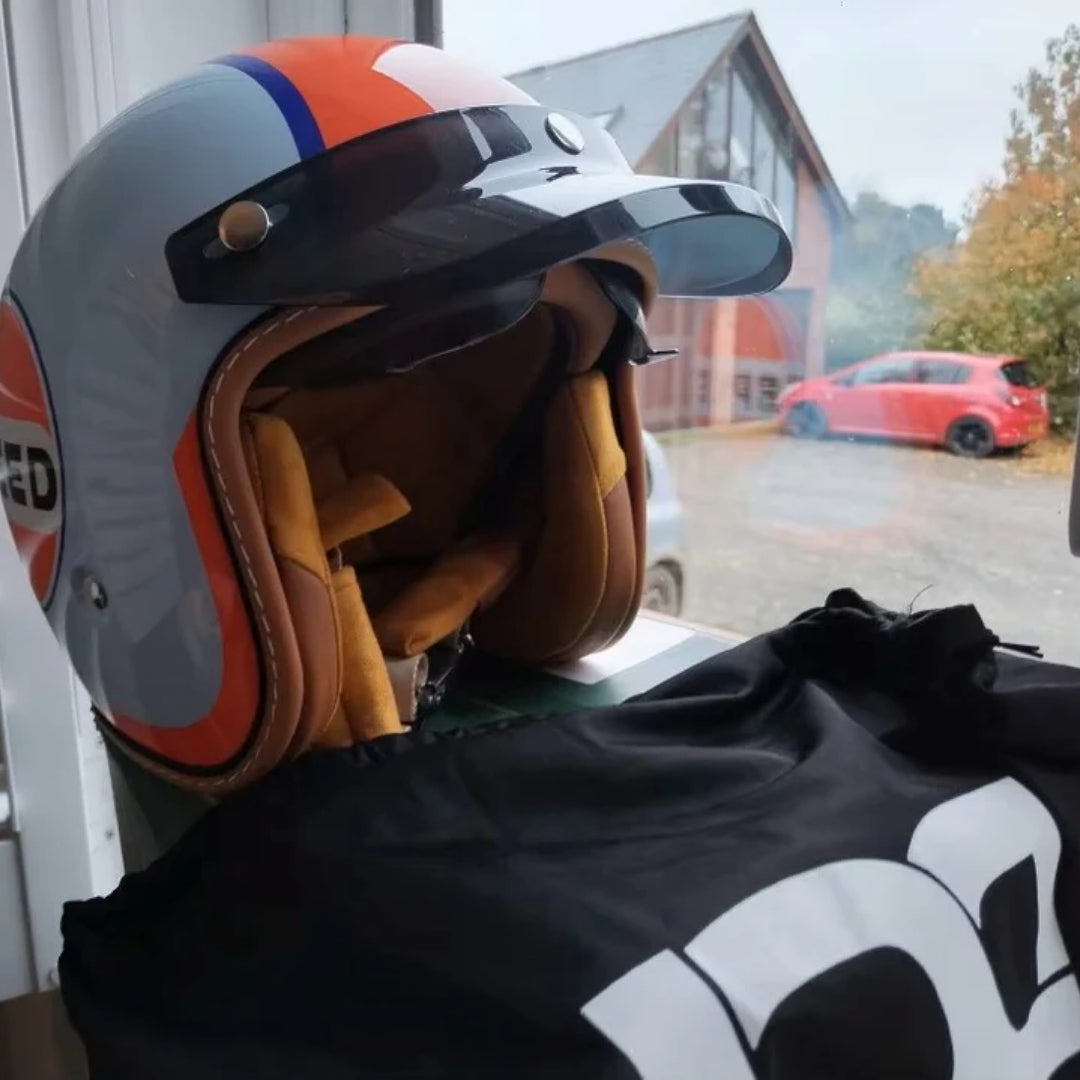 The Street King - Vintage Open Face Helmet - DOT & ECE Approved