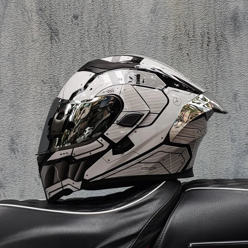 ORZ- Full Face Motorcycle Helmet Personalized Tail Wing