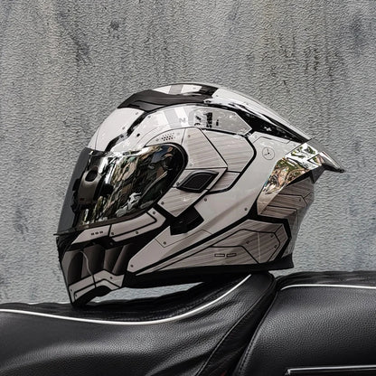 ORZ- Full Face Motorcycle Helmet Personalized Tail Wing