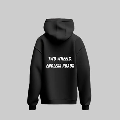 Two Wheels, Endless Roads Hoodie