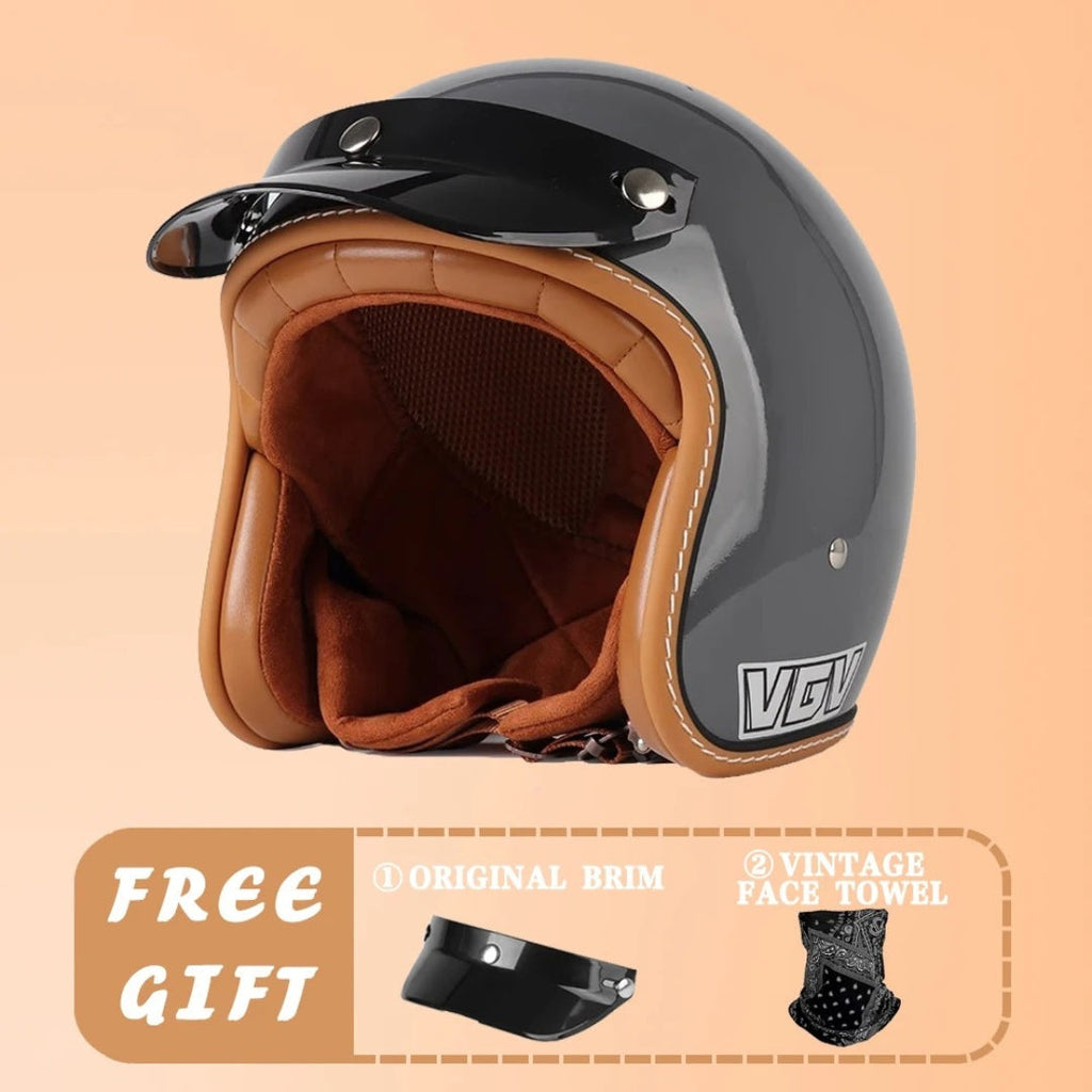 EchoRetro Classic Open Face Helmet – DOT/ECE Approved