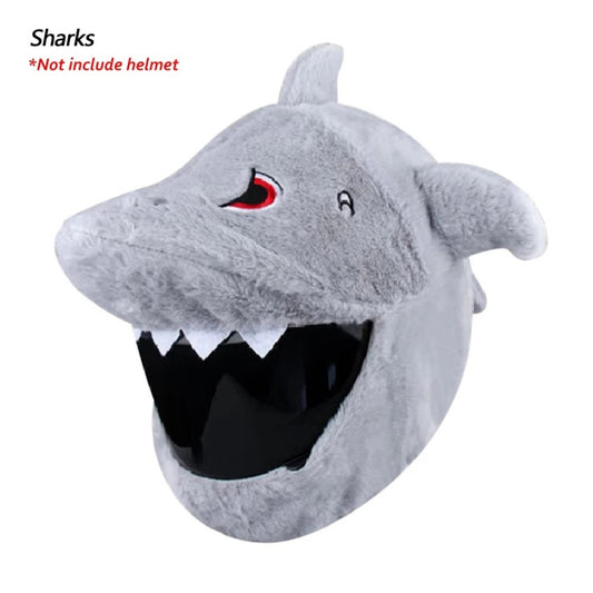 Gray Shark Motorcycle Helmet Cover