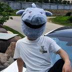 Gray Shark Motorcycle Helmet Cover
