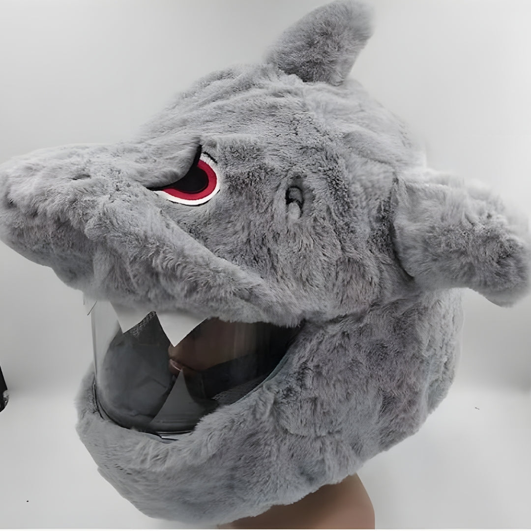 Gray Shark Motorcycle Helmet Cover