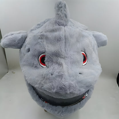 Gray Shark Motorcycle Helmet Cover
