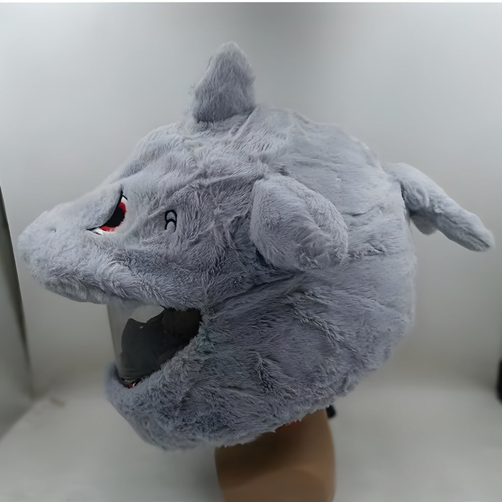 Gray Shark Motorcycle Helmet Cover