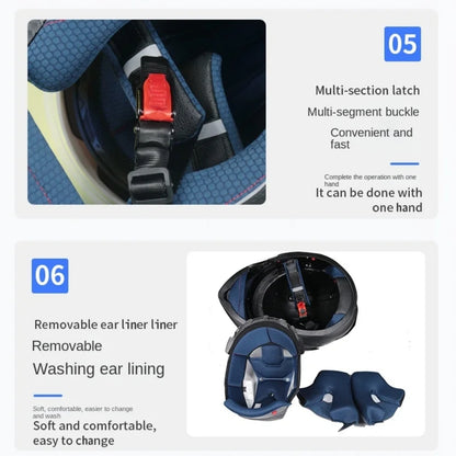 Premium Full-face Motorcycle Helmets Dual Lens Flip