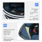 Premium Full-face Motorcycle Helmets Dual Lens Flip