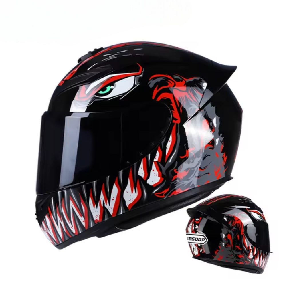 Monster Fang Full Face Motorcycle Helmet