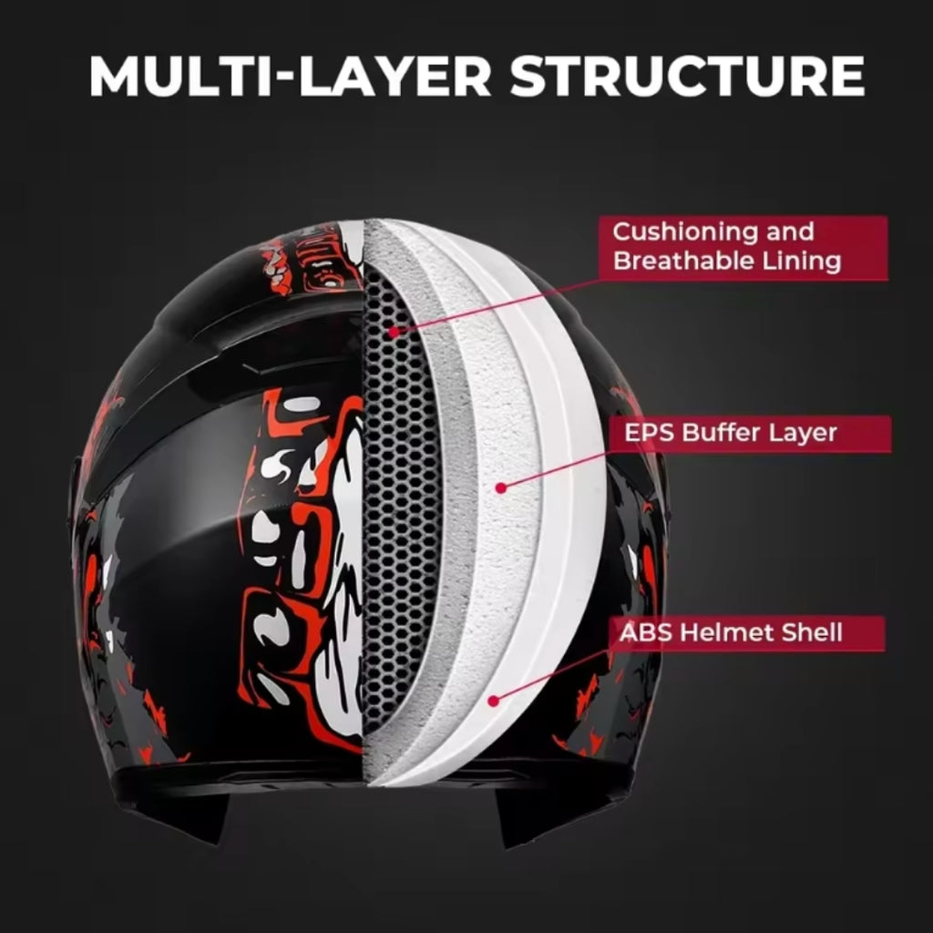 Monster Fang Full Face Motorcycle Helmet