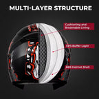 Monster Fang Full Face Motorcycle Helmet