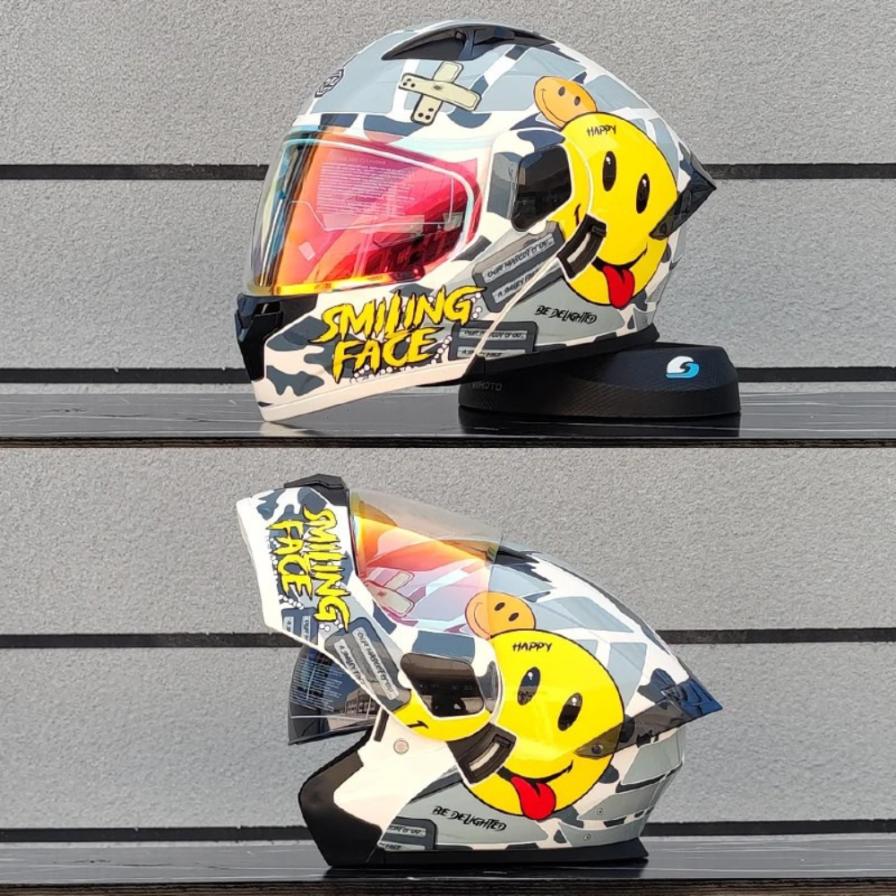 Motorcycle Full Face Modular Flip Helmet DOT Approval