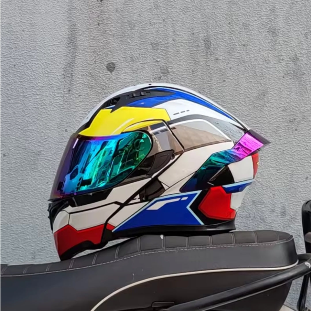 Premium Full-face Motorcycle Helmets Dual Lens Flip