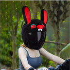 Black Rabbit Motorcycle Helmet Cover