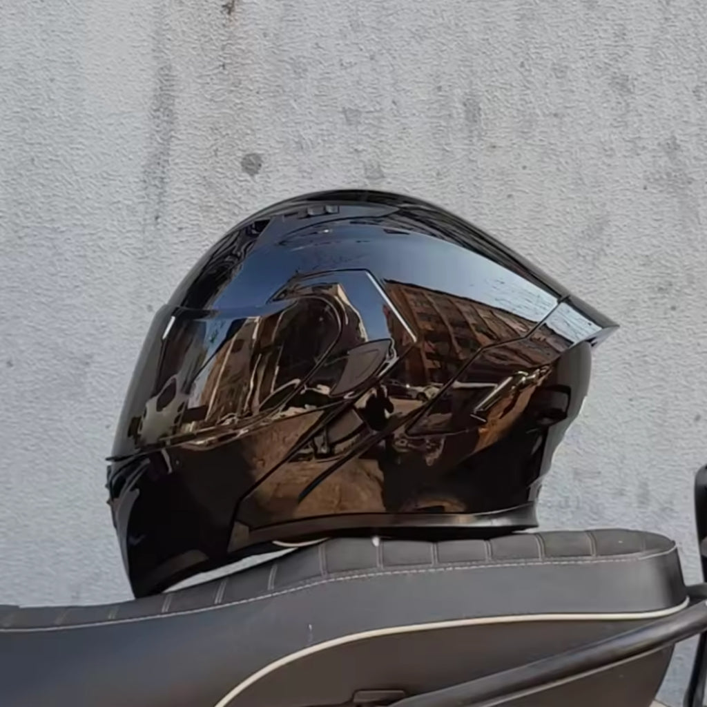 Premium Full-face Motorcycle Helmets Dual Lens Flip