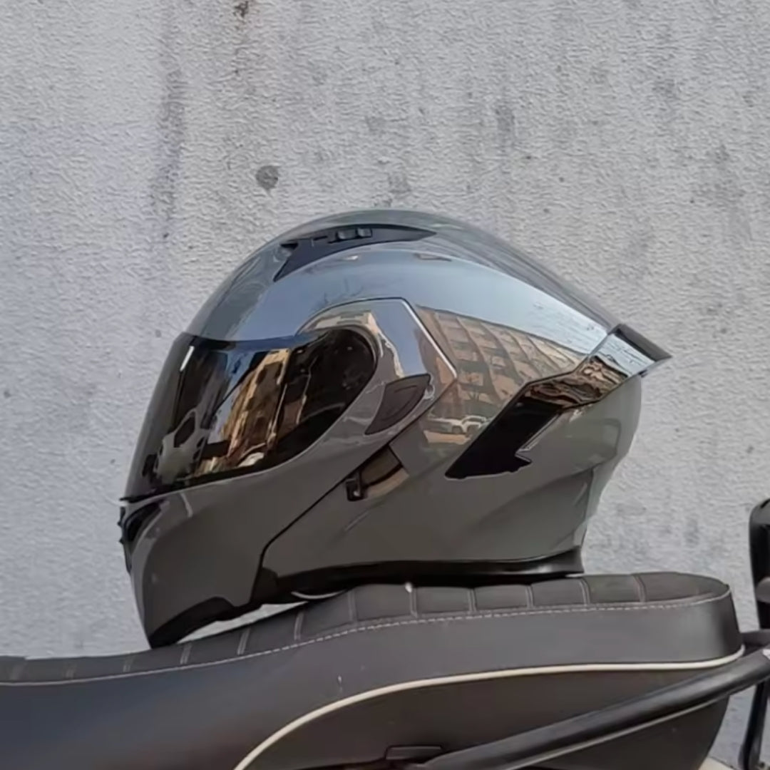 Premium Full-face Motorcycle Helmets Dual Lens Flip