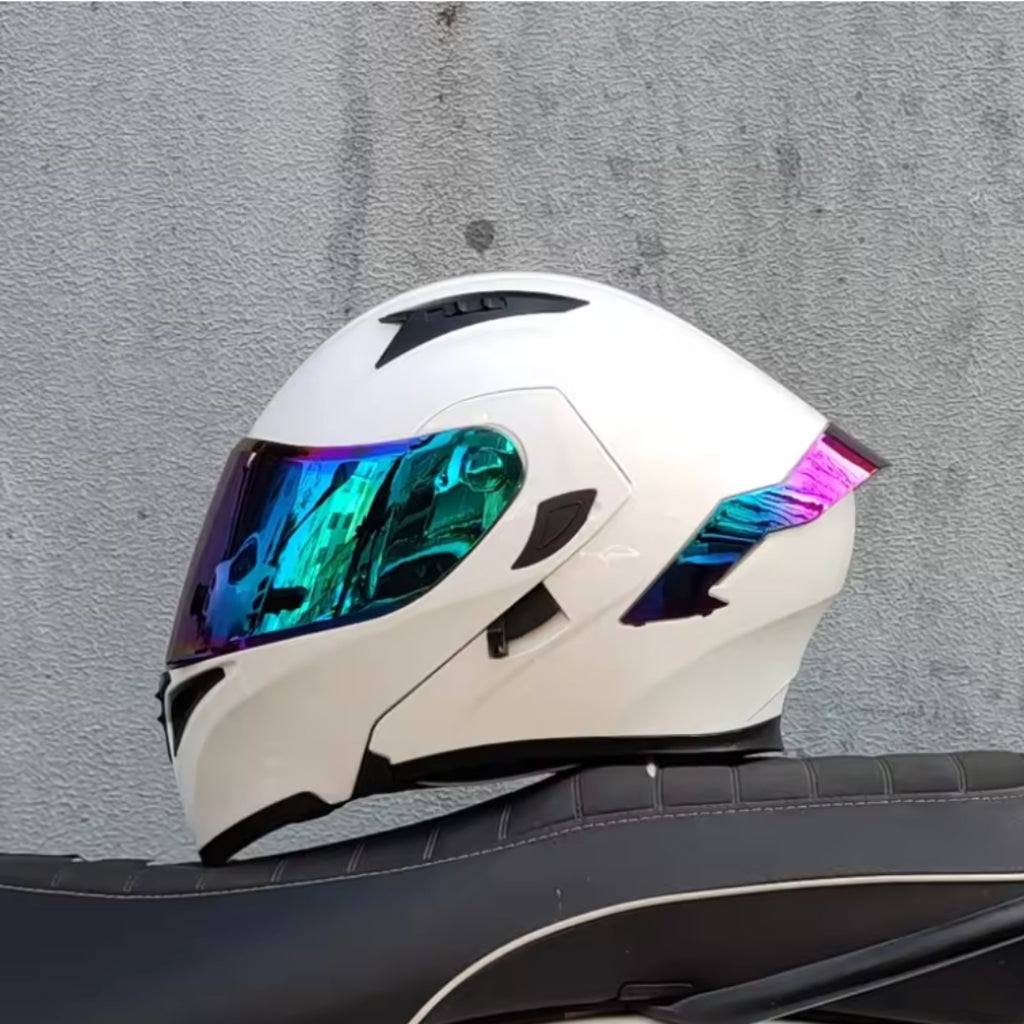 Premium Full-face Motorcycle Helmets Dual Lens Flip