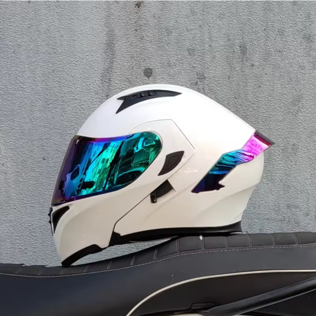 Premium Full-face Motorcycle Helmets Dual Lens Flip