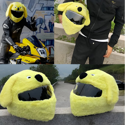 Yellow Dog Motorcycle Helmet Cover