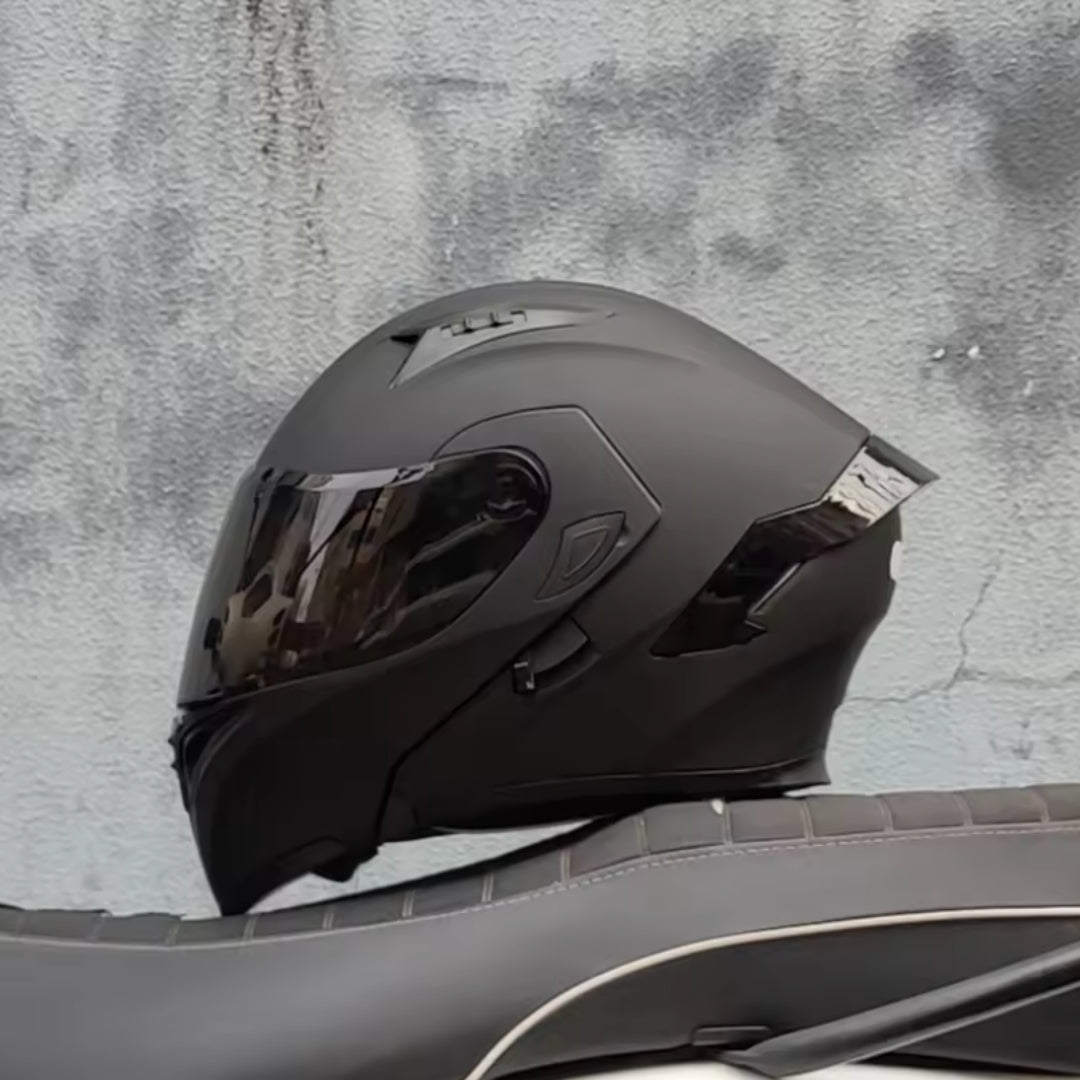 Premium Full-face Motorcycle Helmets Dual Lens Flip
