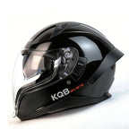 BikerForge Vista Full-Face Helmet — Dual Visor, Bluetooth Ready