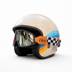 Premium Retro Open-Face Motorcycle Helmet – DOT & ECE Approved