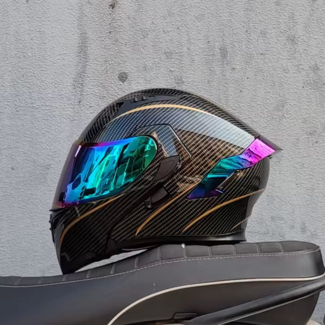 Premium Full-face Motorcycle Helmets Dual Lens Flip