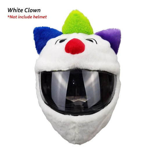 White Clownn Motorcycle Helmet Cover