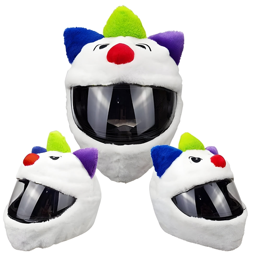 White Clownn Motorcycle Helmet Cover