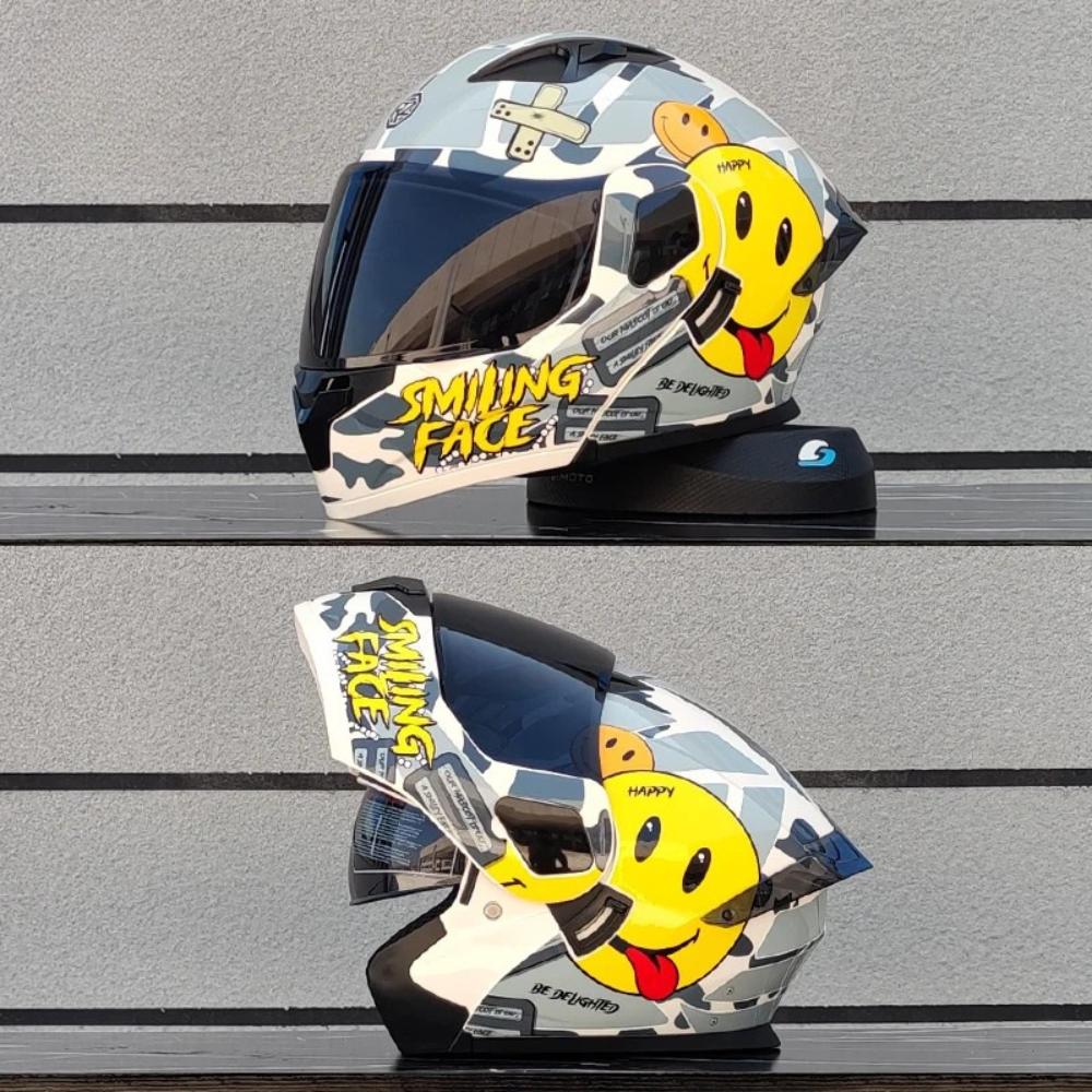 Motorcycle Full Face Modular Flip Helmet DOT Approval
