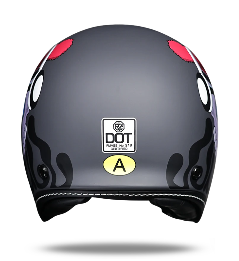 Premium Retro Open-Face Motorcycle Helmet – DOT & ECE Approved