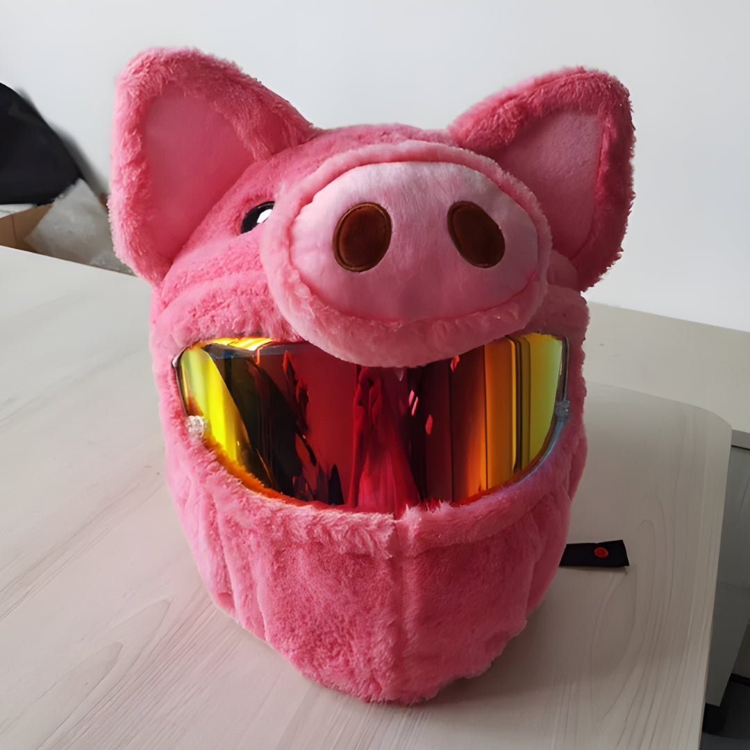 Pink Pig Motorcycle Helmet Cover