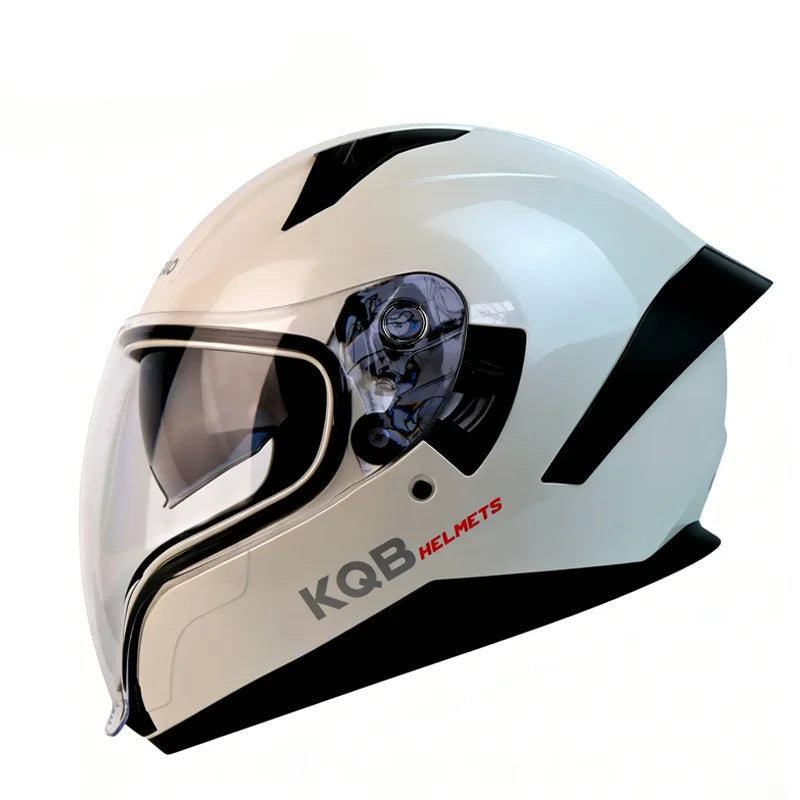 BikerForge Vista Full-Face Helmet — Dual Visor, Bluetooth Ready