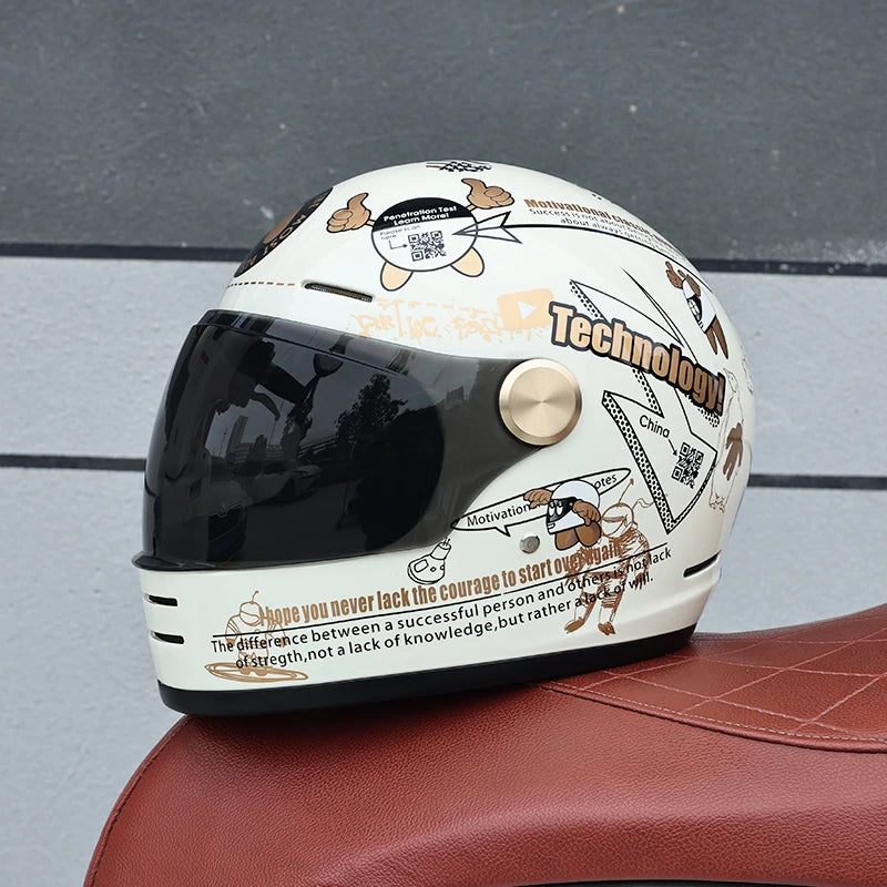BF-905 Pro Motorcycle Helmet DOT Certification Retro Full Face