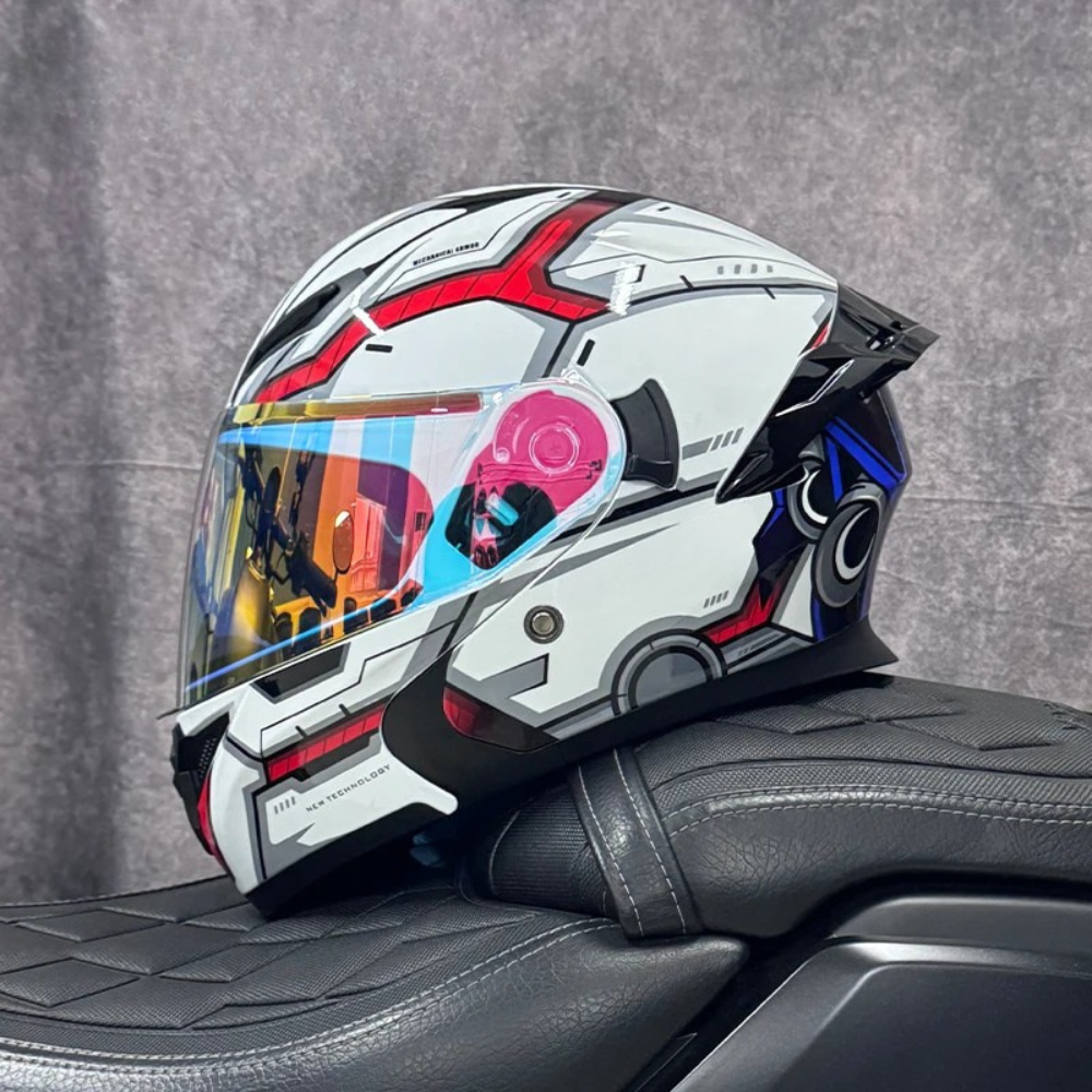DOT Certified Modular Flip-Up Full Face Motorcycle Helmet