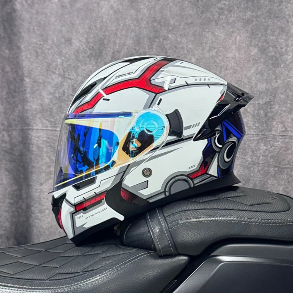 DOT Certified Modular Flip-Up Full Face Motorcycle Helmet