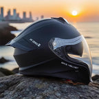 BikerForge Apex Full-Face Helmet — Two Visors Included, DOT Certified