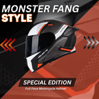 Monster Fang Motorbike DOT Approved Full Face Helmets
